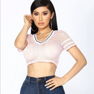 Fashion Nova Pink Crop Tee